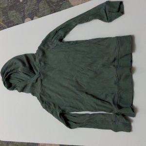 Kate Quinn green ribbed hoodie